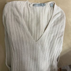 Vince Cashmere V-Neck Beige Sweater